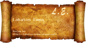 Lakatos Emma névjegykártya