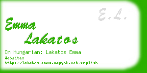 emma lakatos business card
